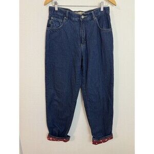 Cabela’s Casuals Jeans Women Flannel Lined High Rise Zip Fly Cotton Blue Size 10